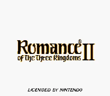 Romance of the Three Kingdoms II (USA) screen shot title